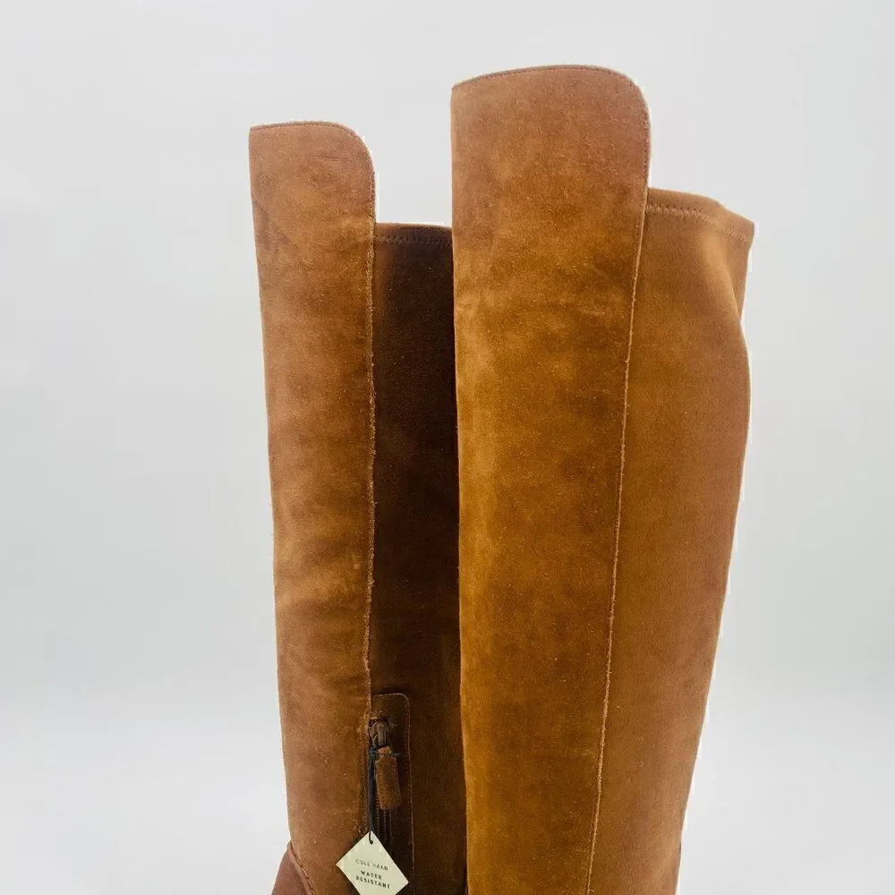 Cole Haan Size 5B Tan Water Resistant Suede Calgary Over the Knee Boots
